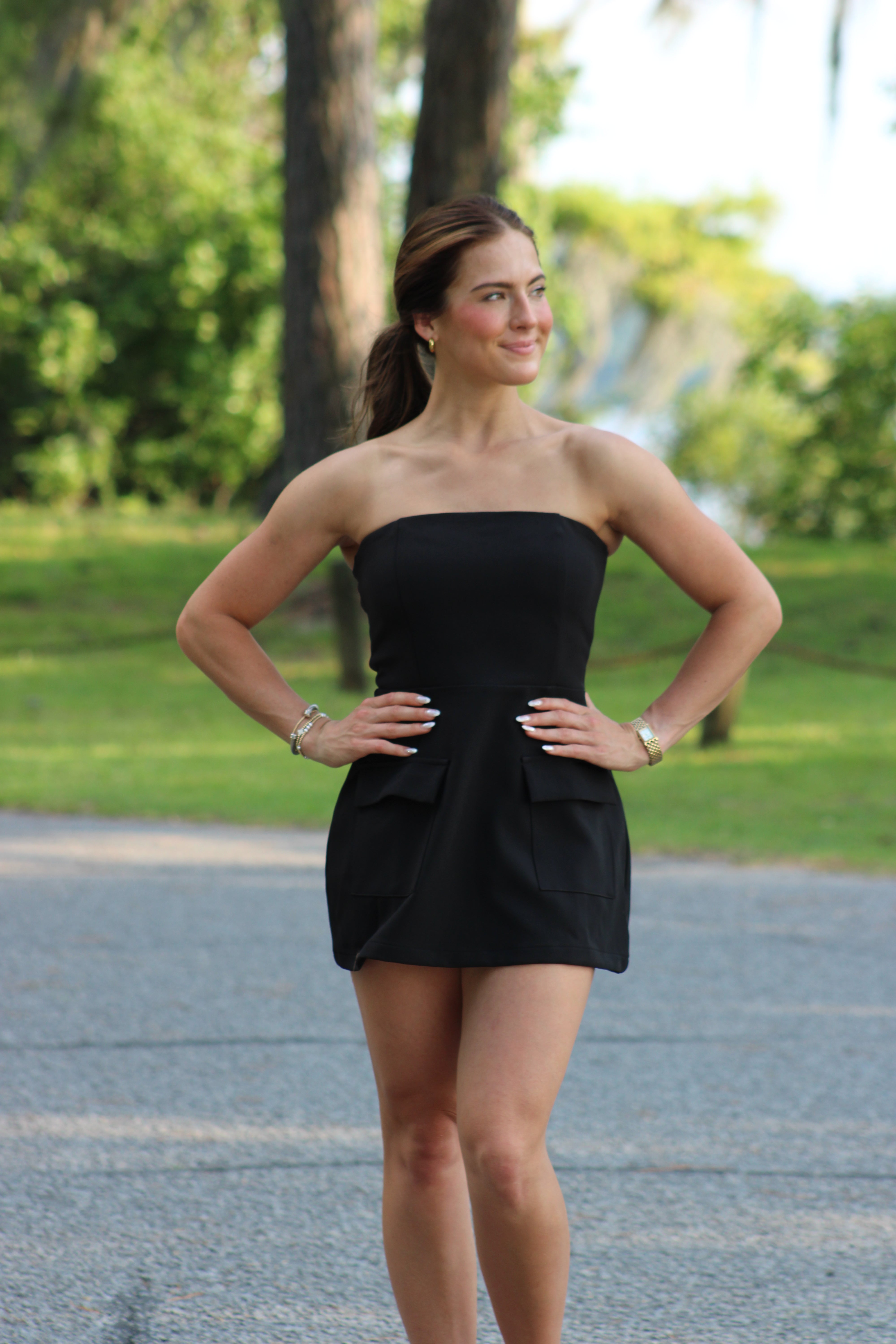 Sophisticated Beauty Mini Dress - Black
