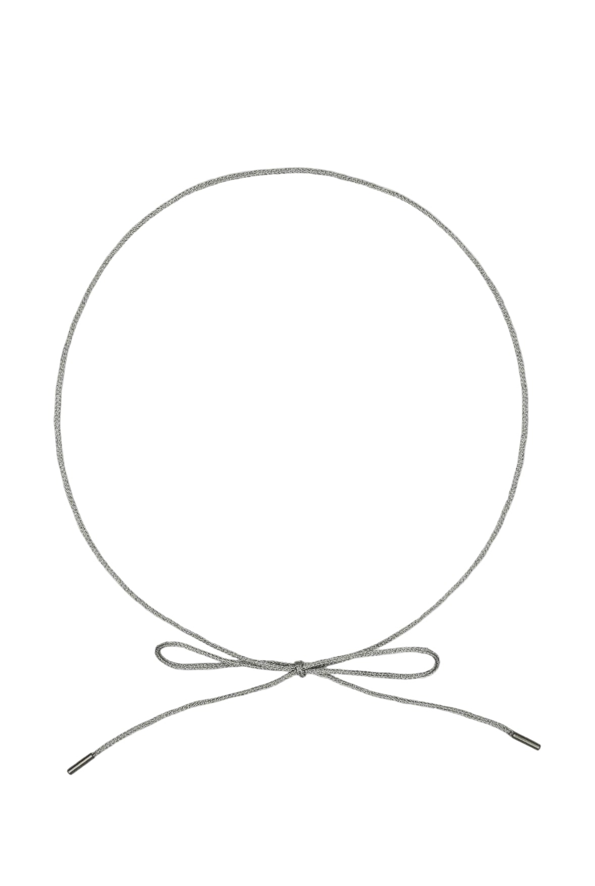 Lurex Cord Necklace - Silver