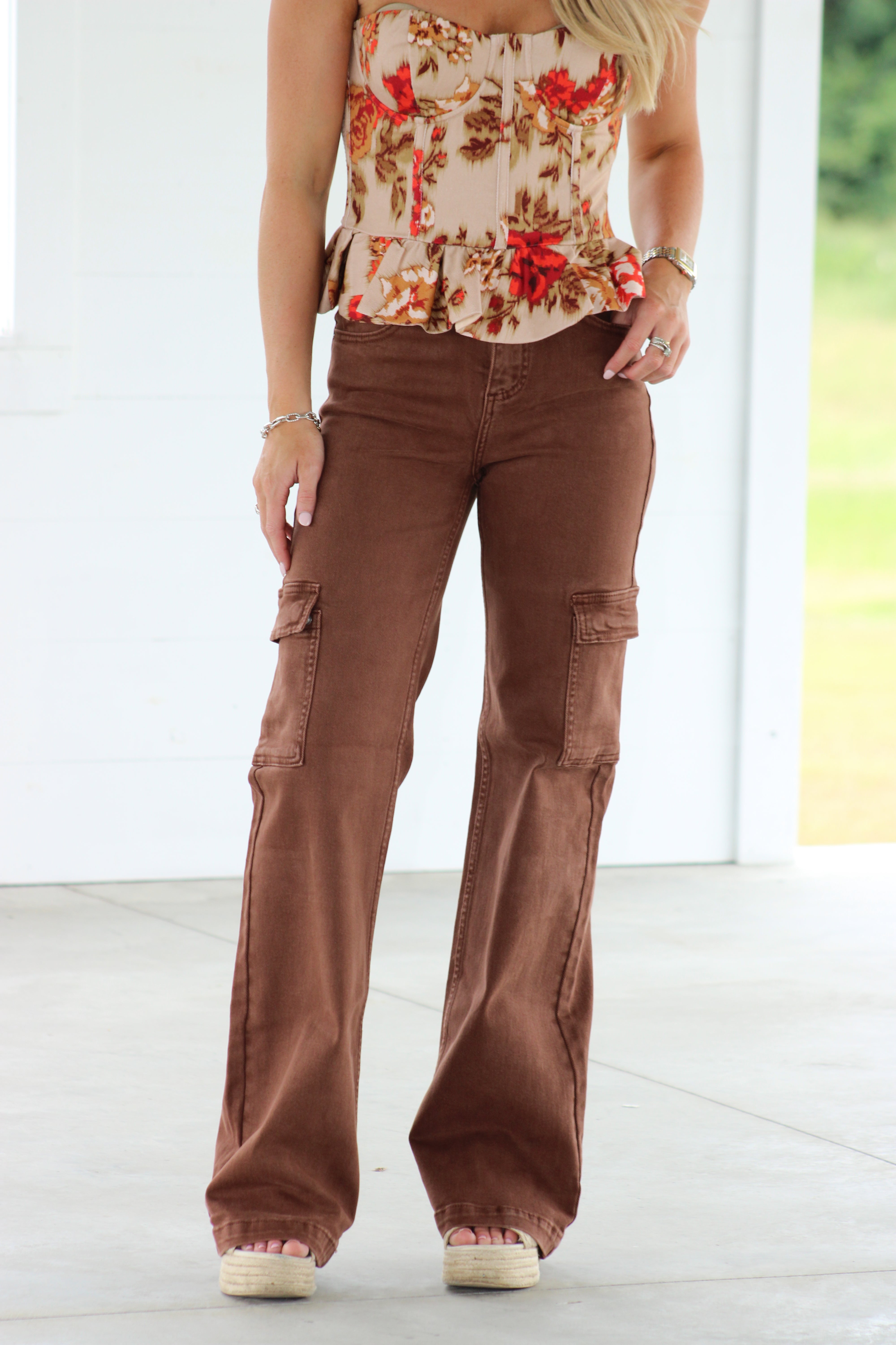 All Of Me Cargo Jeans - Brown