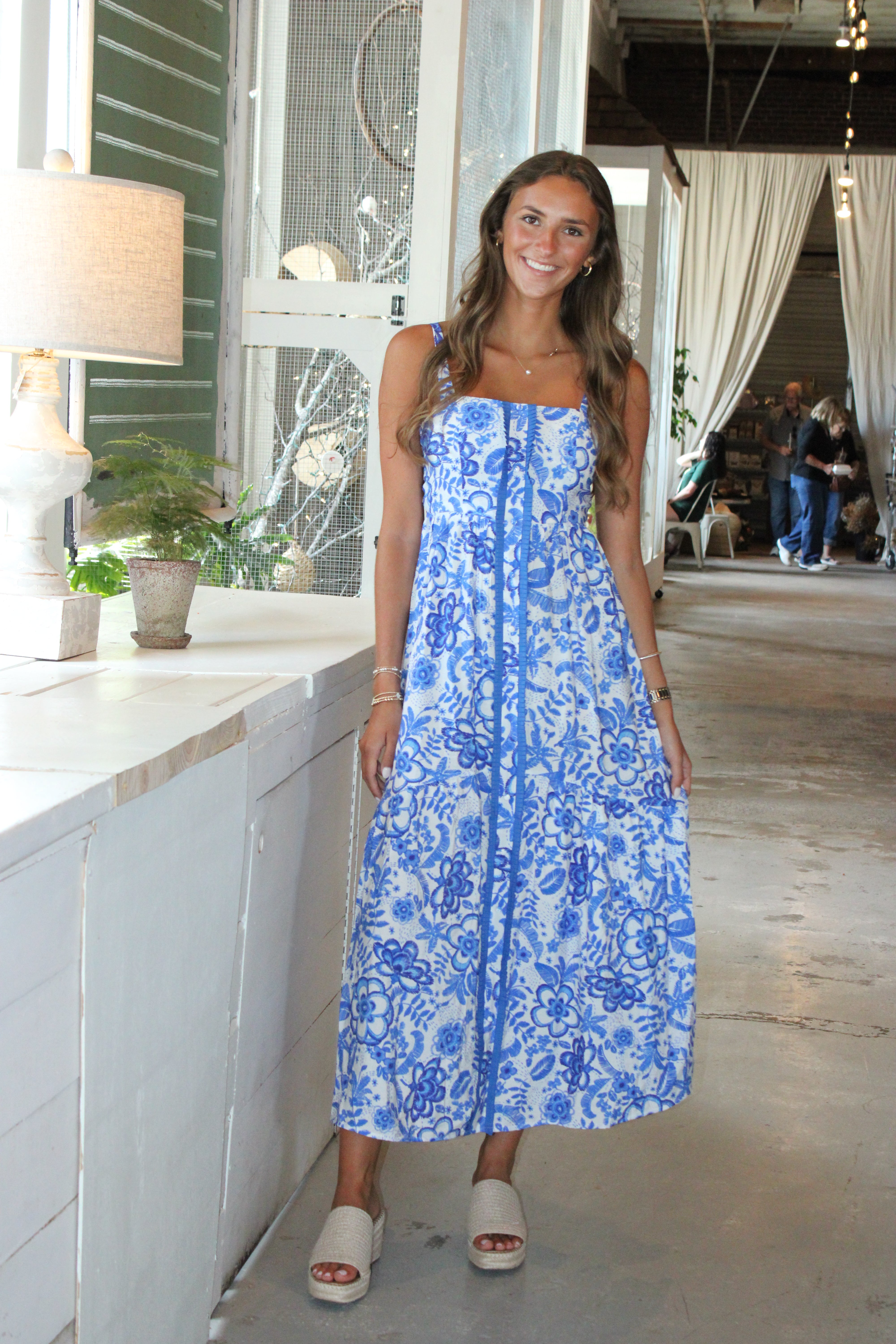 Classic Romance Maxi Dress - Blue