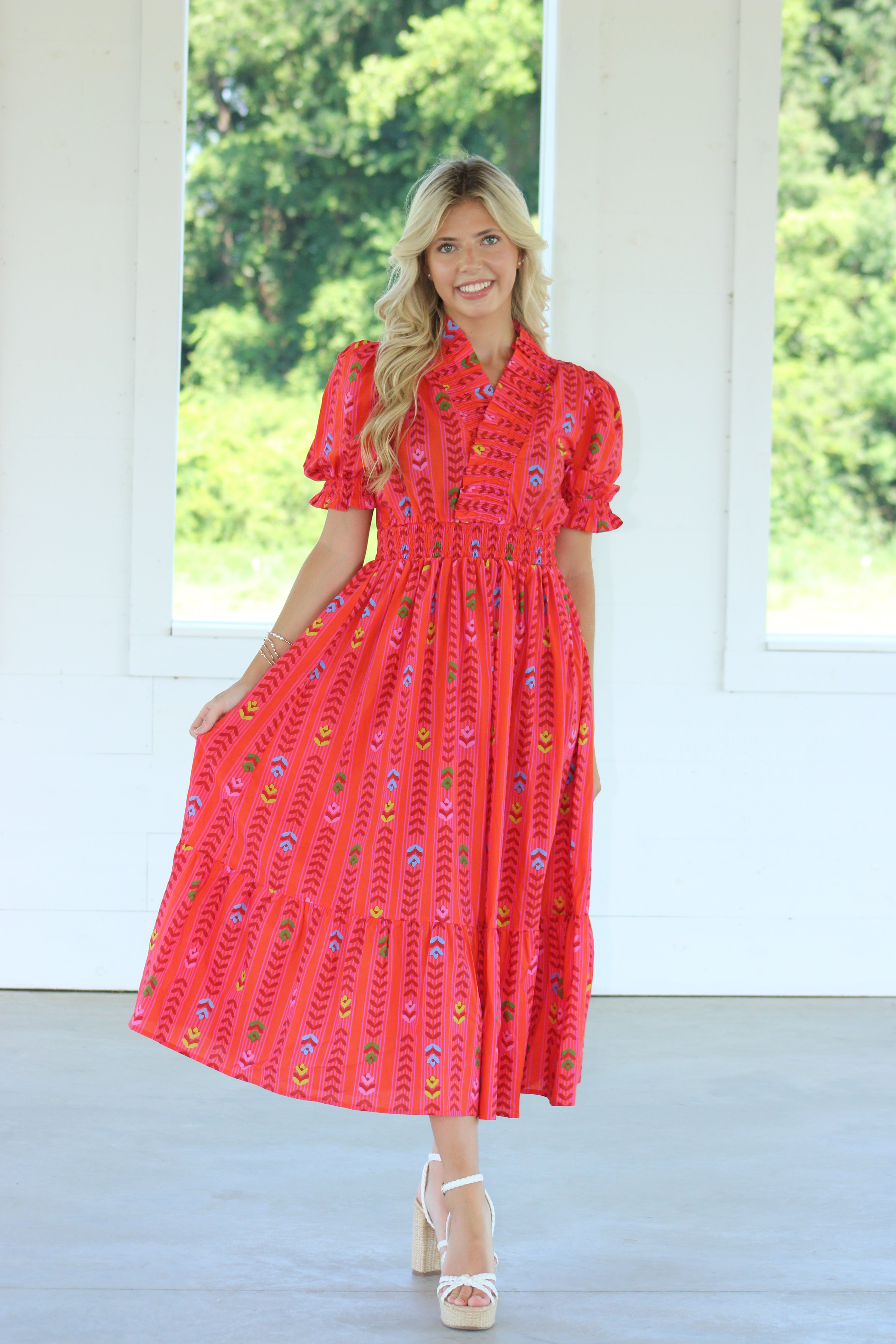 Glad You’re Mine Midi Dress - Pink