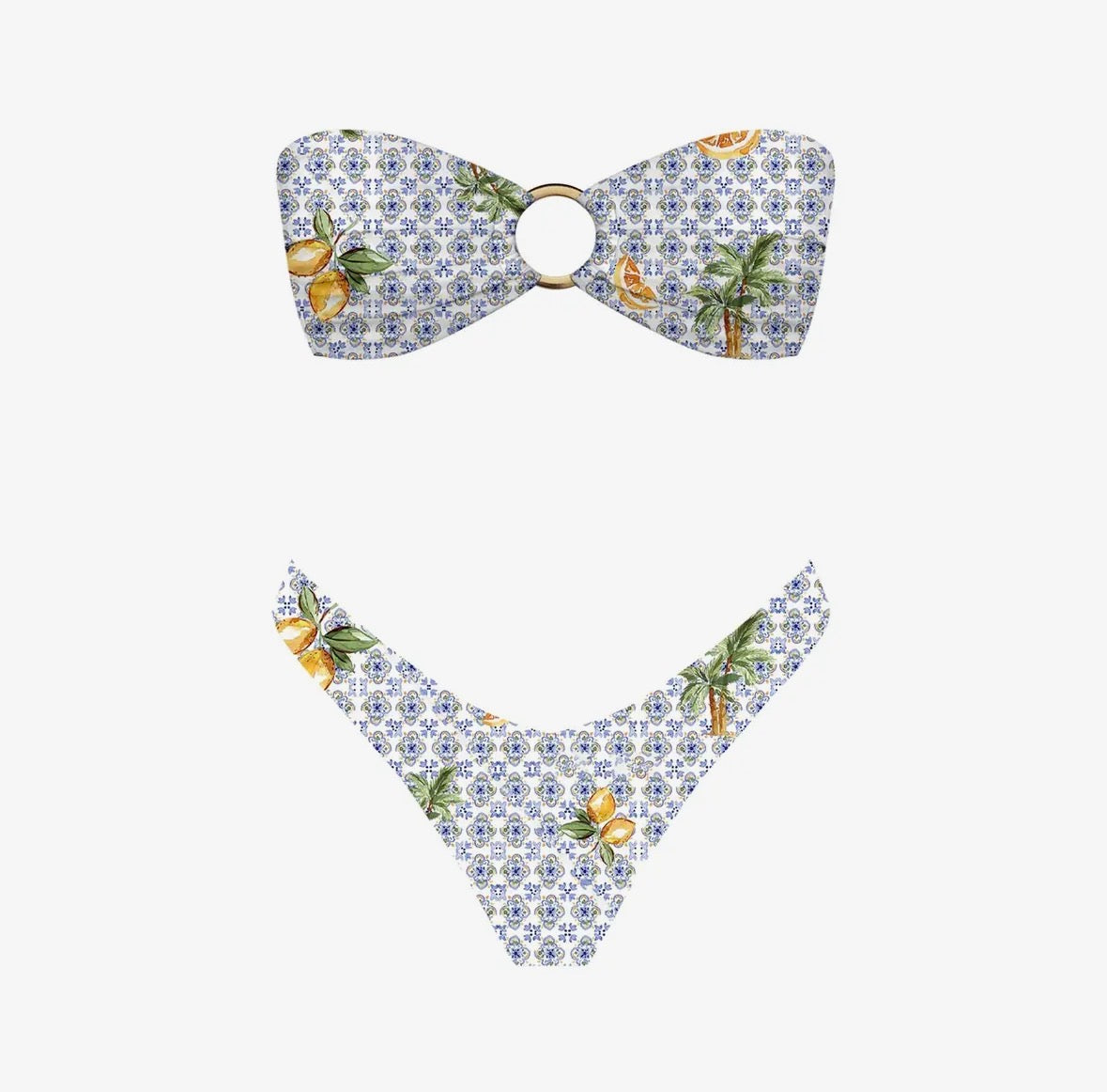 Santorini Bikini Set - Blue Lemon