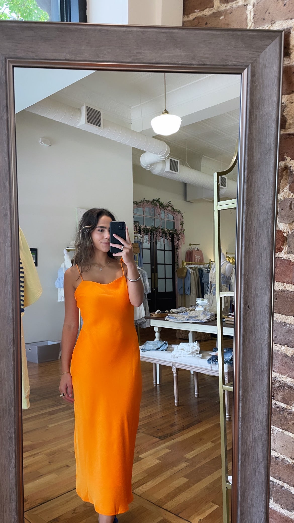 Right Direction Midi Dress - Orange