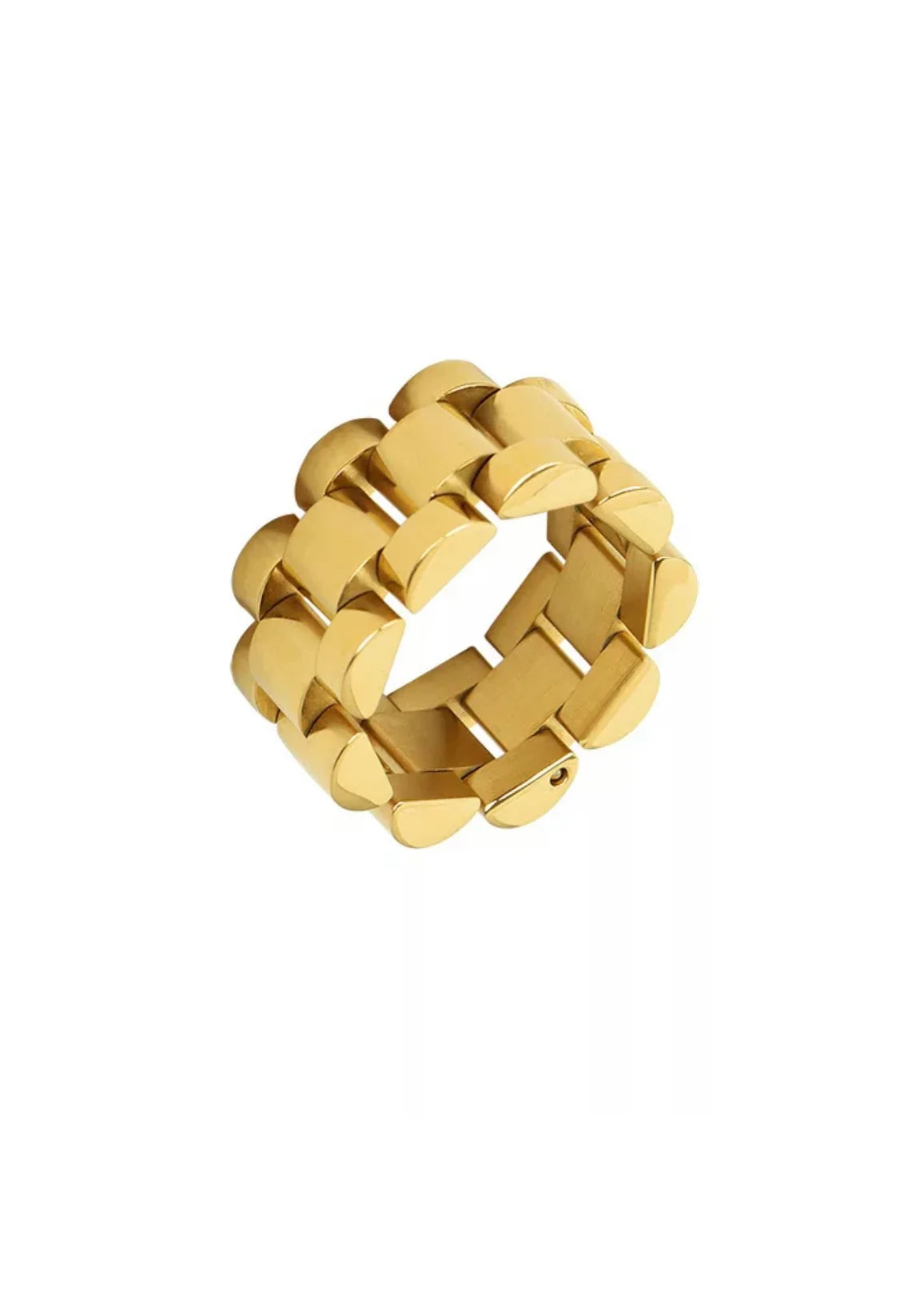 Thick Gold Loose Chain Ring - Water Resistant