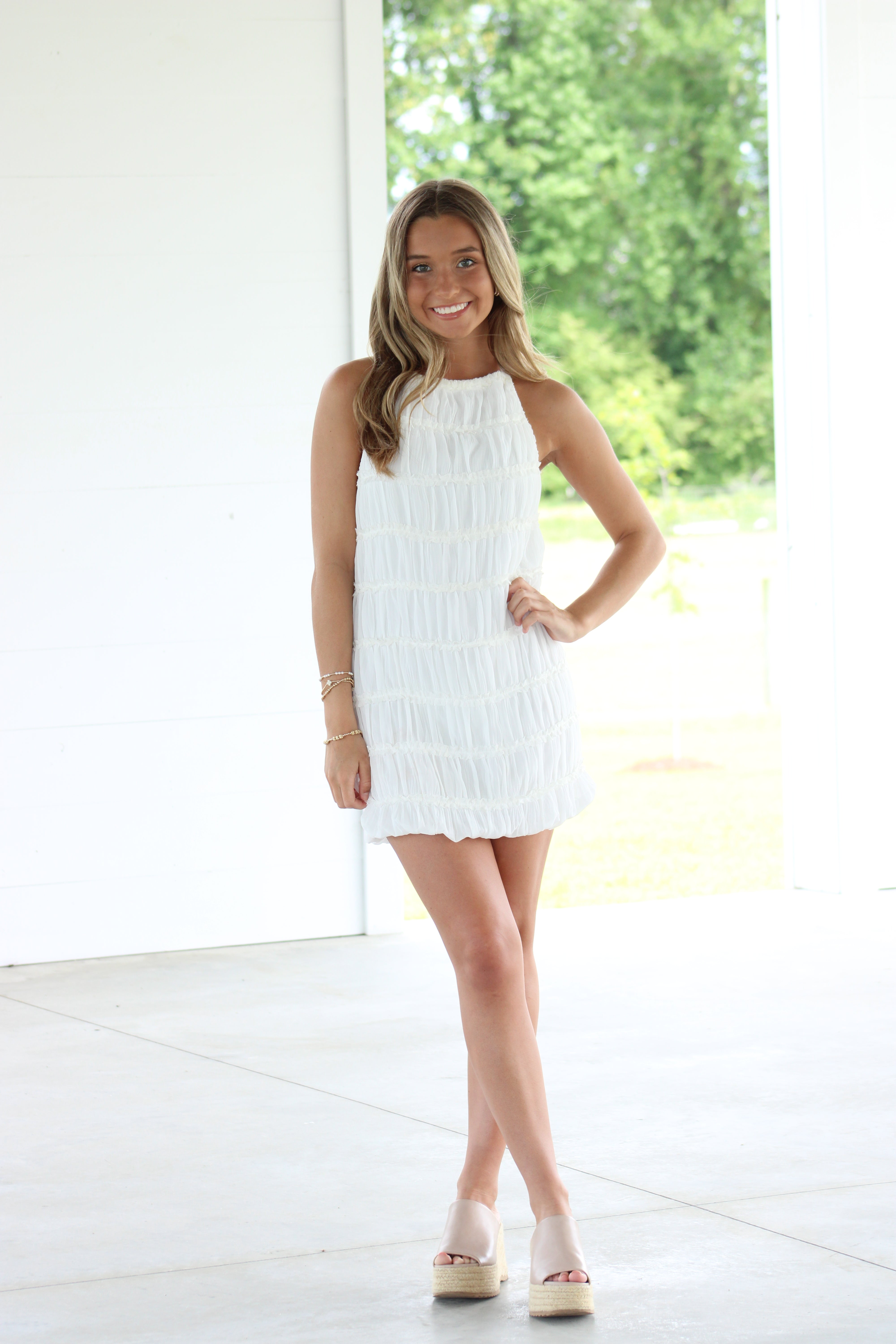 Sunkissed Soul Mini Dress - White