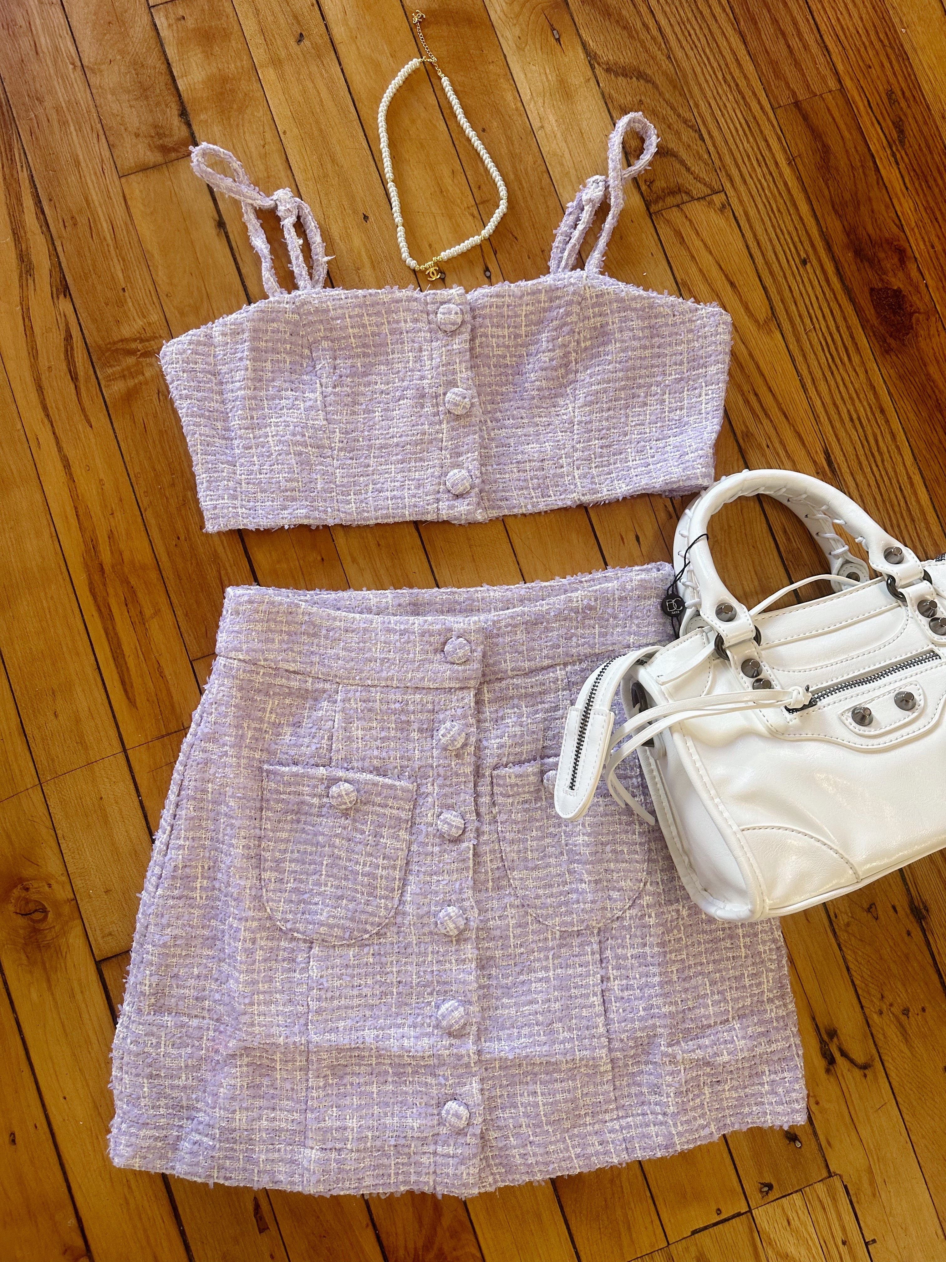 Lost In The Moment Set Skirt - Lavender