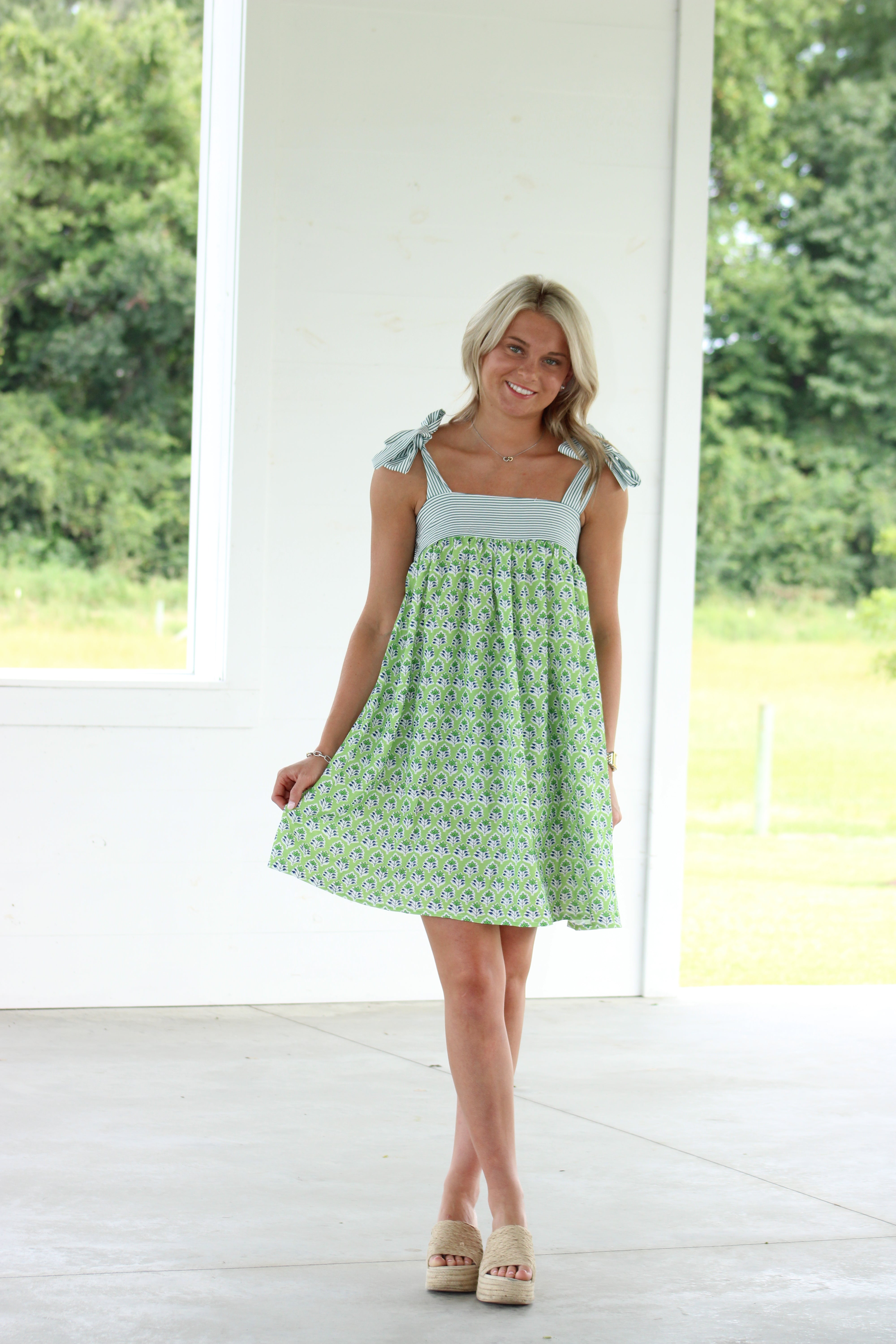 Mary Mini Dress - Green