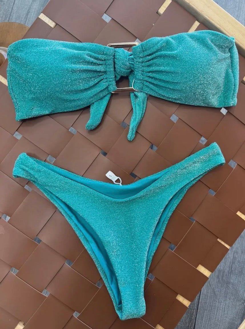 Bora Bikini Set - Green Shimmer