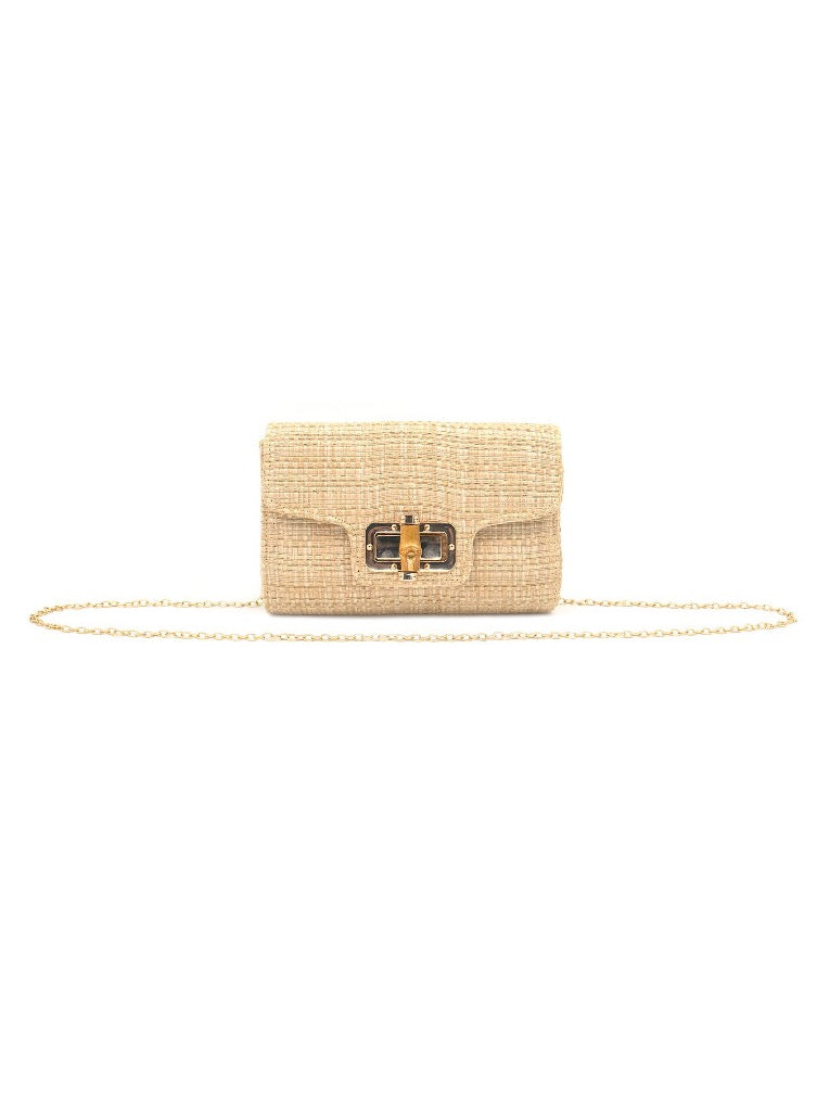 Natural Woven Clutch Bag