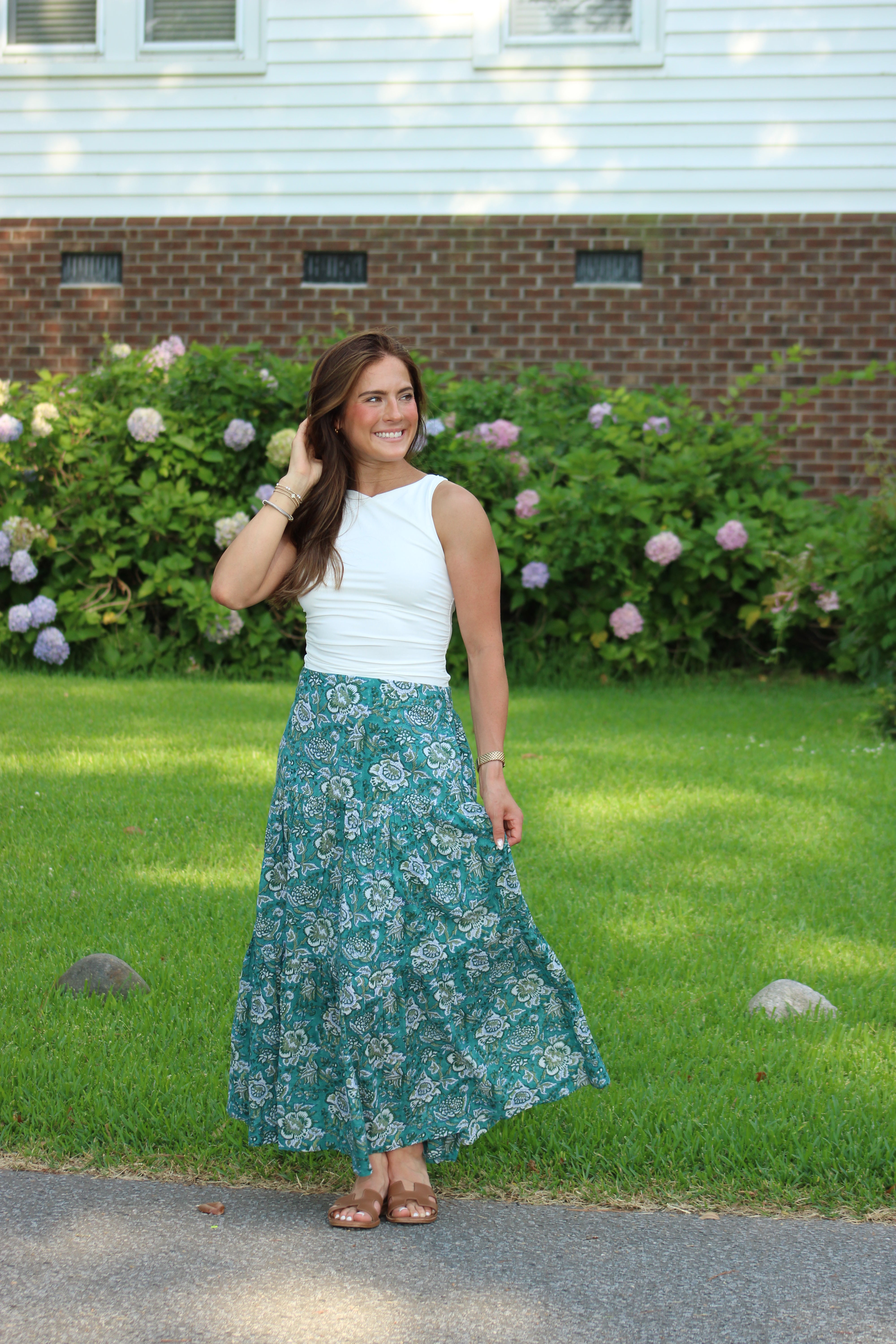 Serefina Midi Skirt - Green
