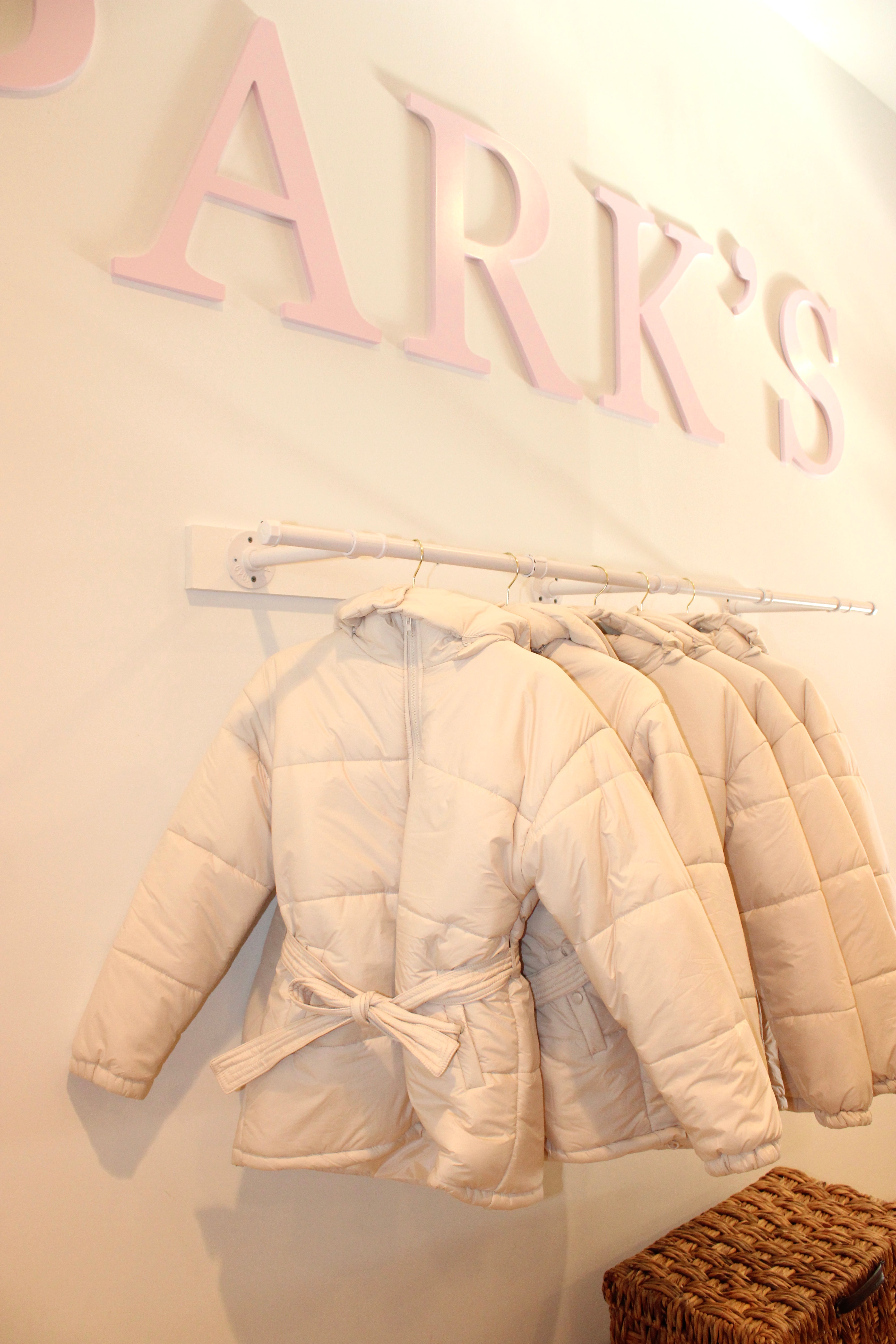 Pippa Mid Length Puffer Jacket with Removable Hood - Cream