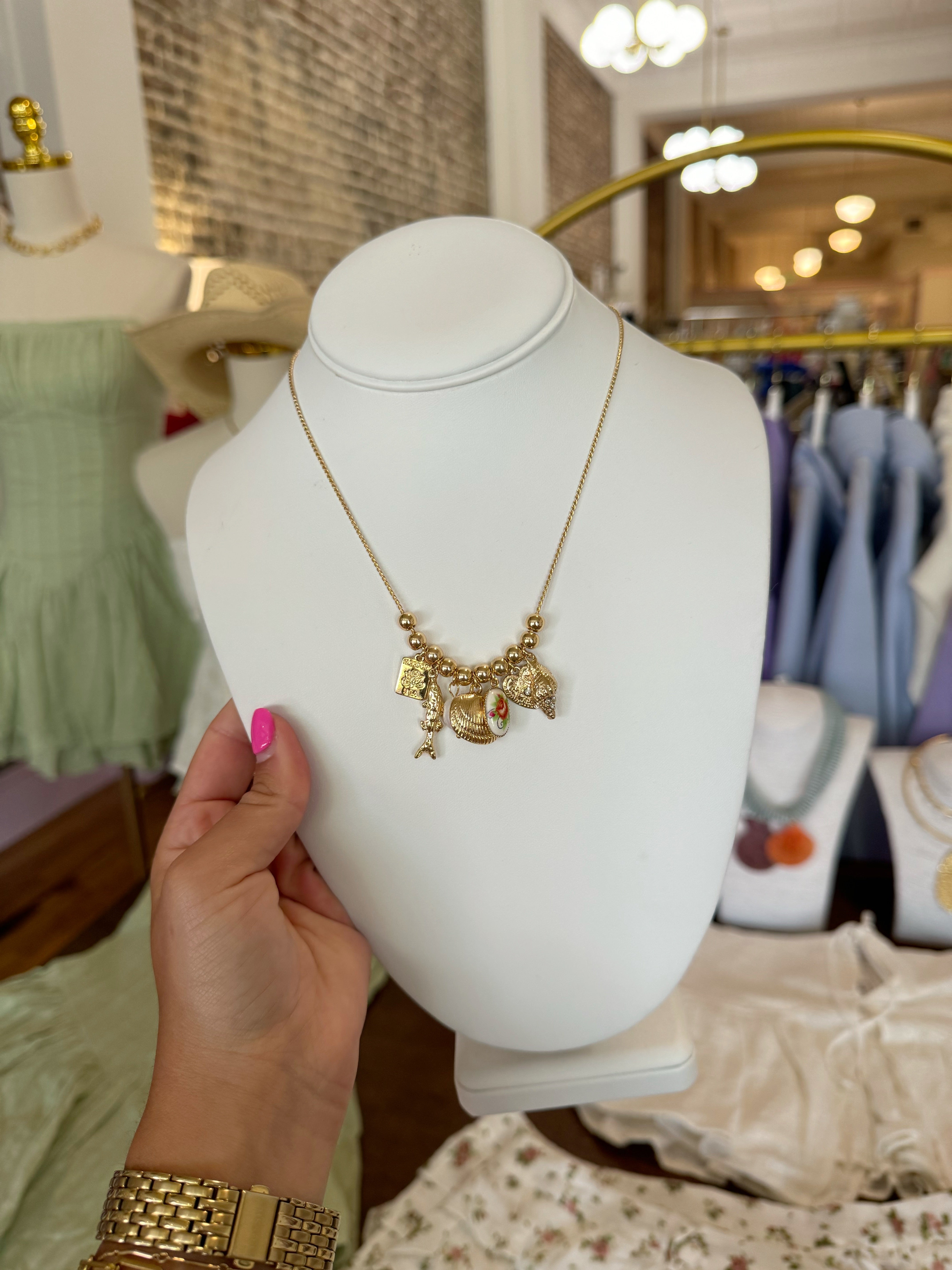 Mixed Sealife Charm Necklace
