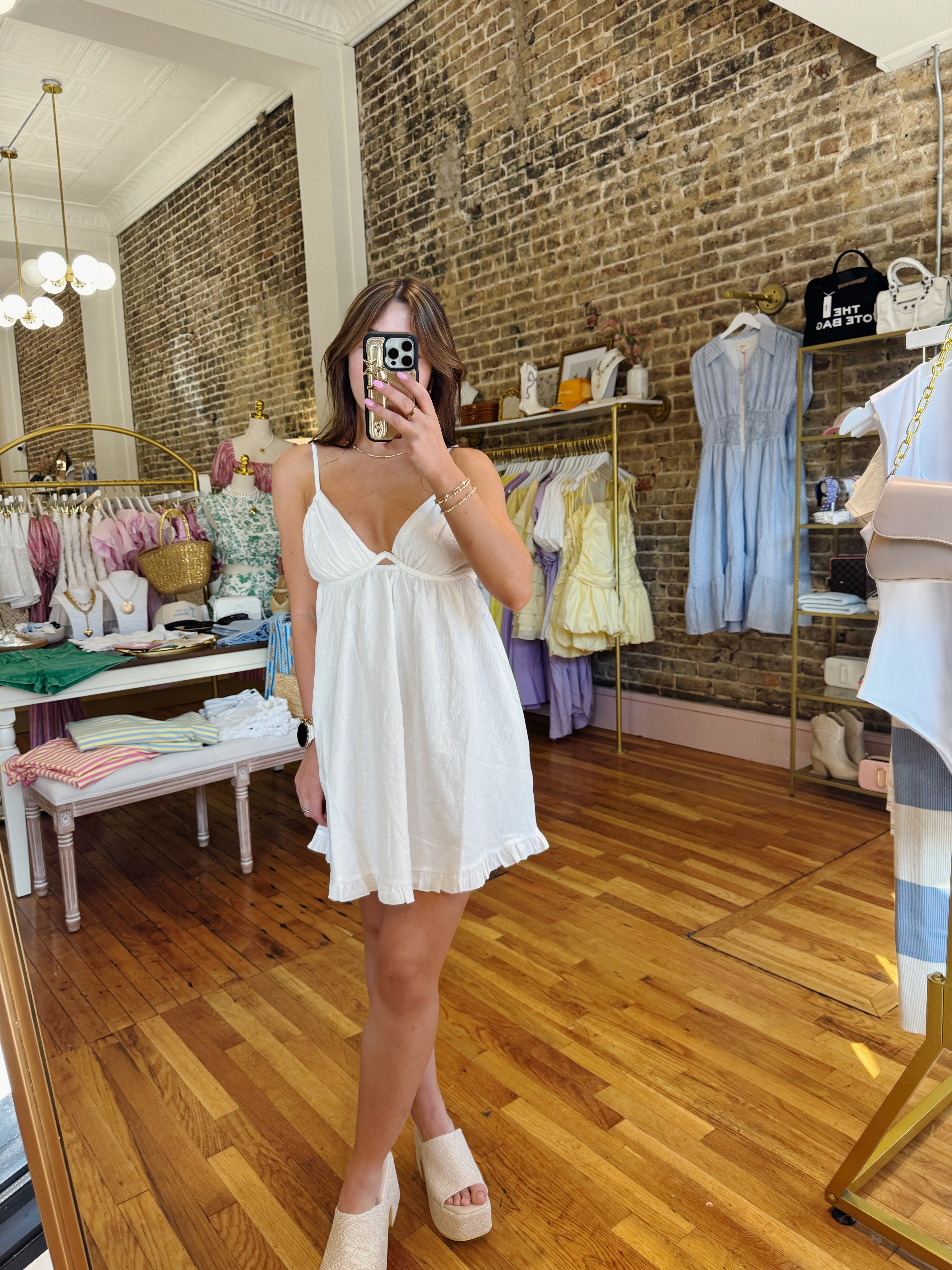 Brynn Mini Dress - White