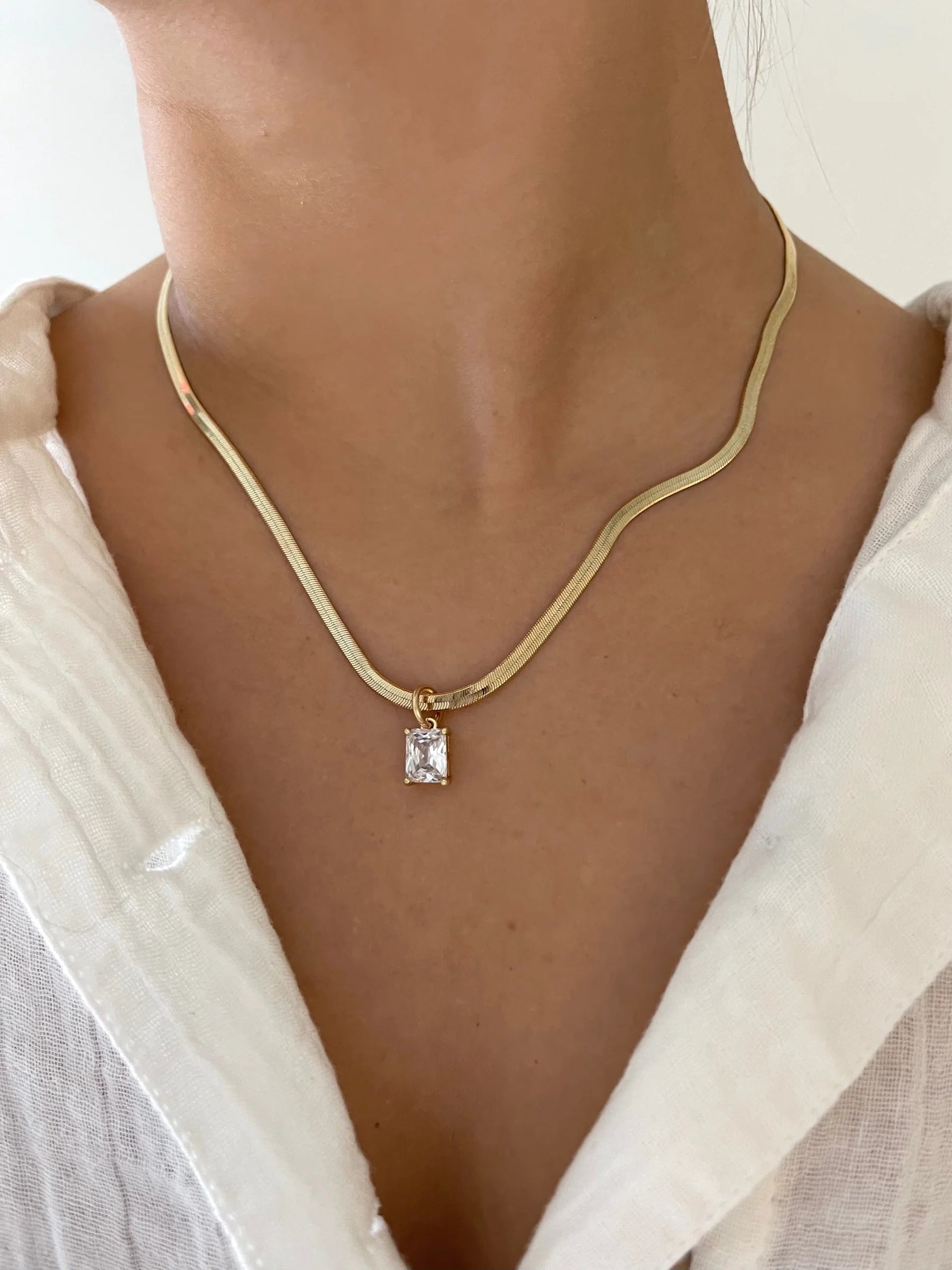 Diamond Necklace - White