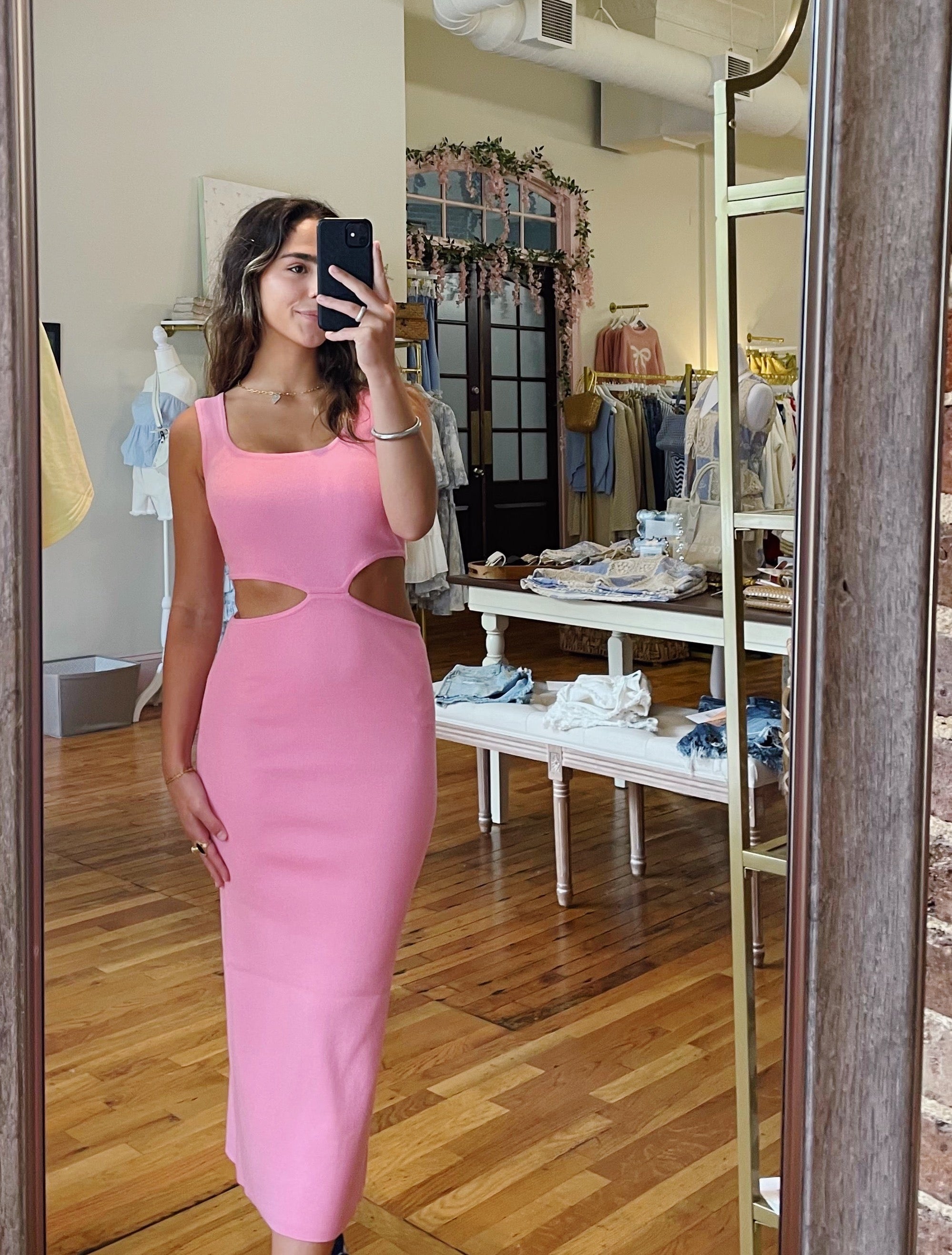 Before I Go Midi Dress - Pink