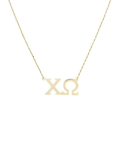 Chi O Necklace - Gold