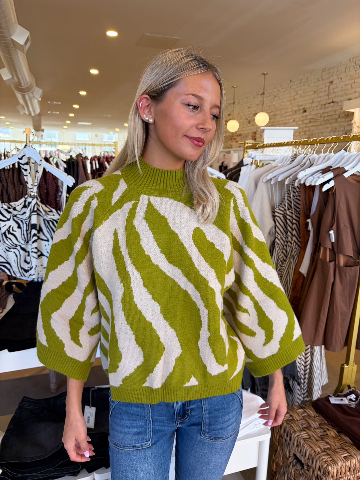 Safari Chic Sweater - Martini Olive