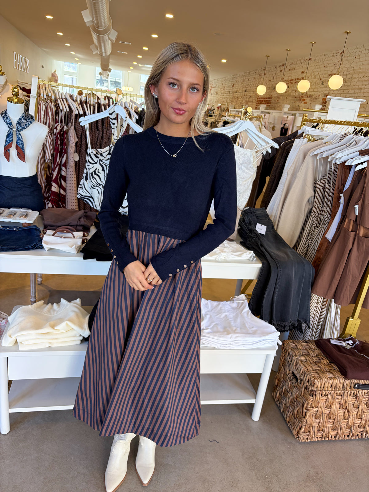 Carol Long Sleeve Midi