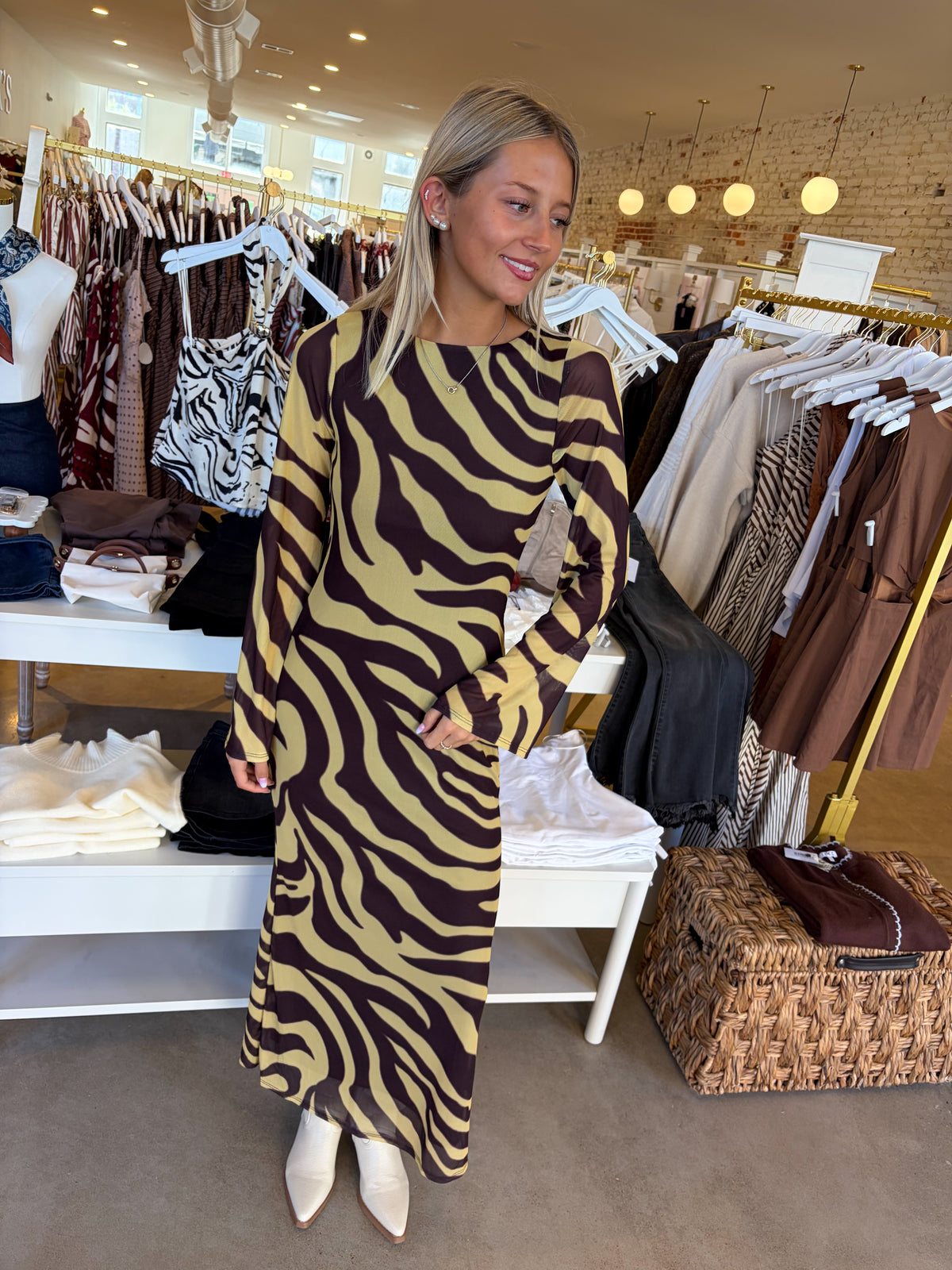 Jaxton Zebra Print Maxi