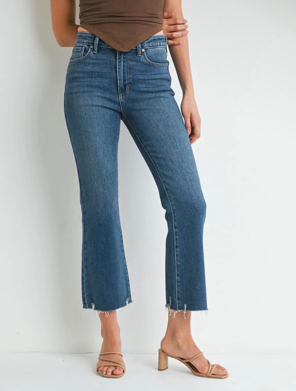Clara Cropped Denim - Medium Wash