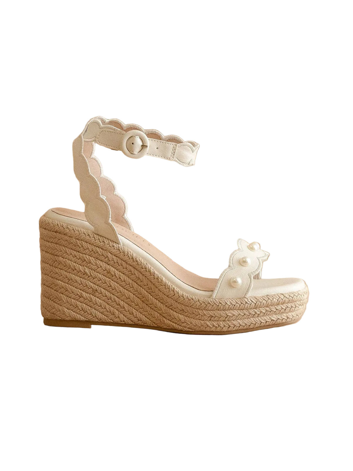 Catalina Espadrille Wedge - White Pearl