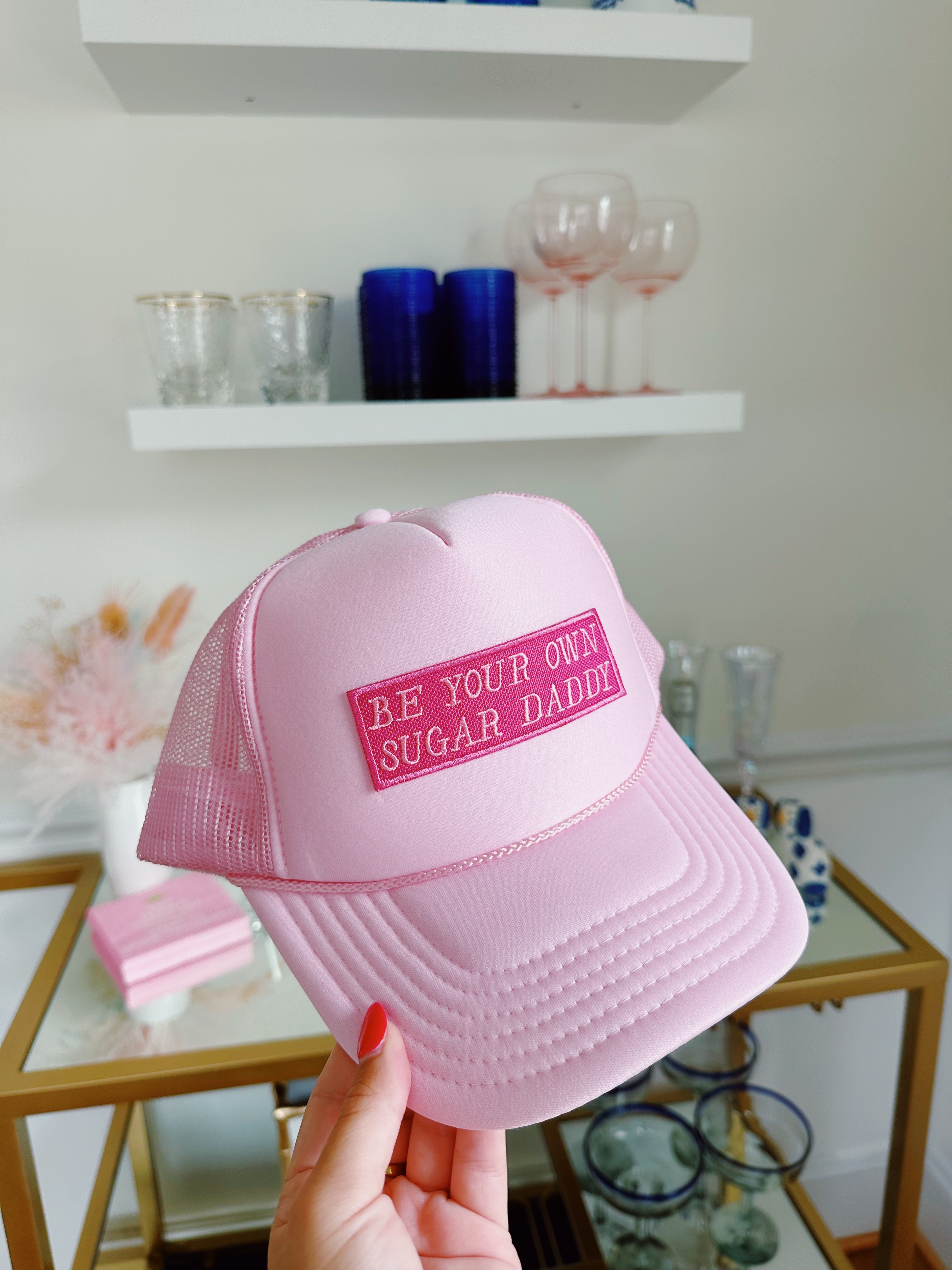 Be Your Own Sugar Daddy Trucker Hat - Pink