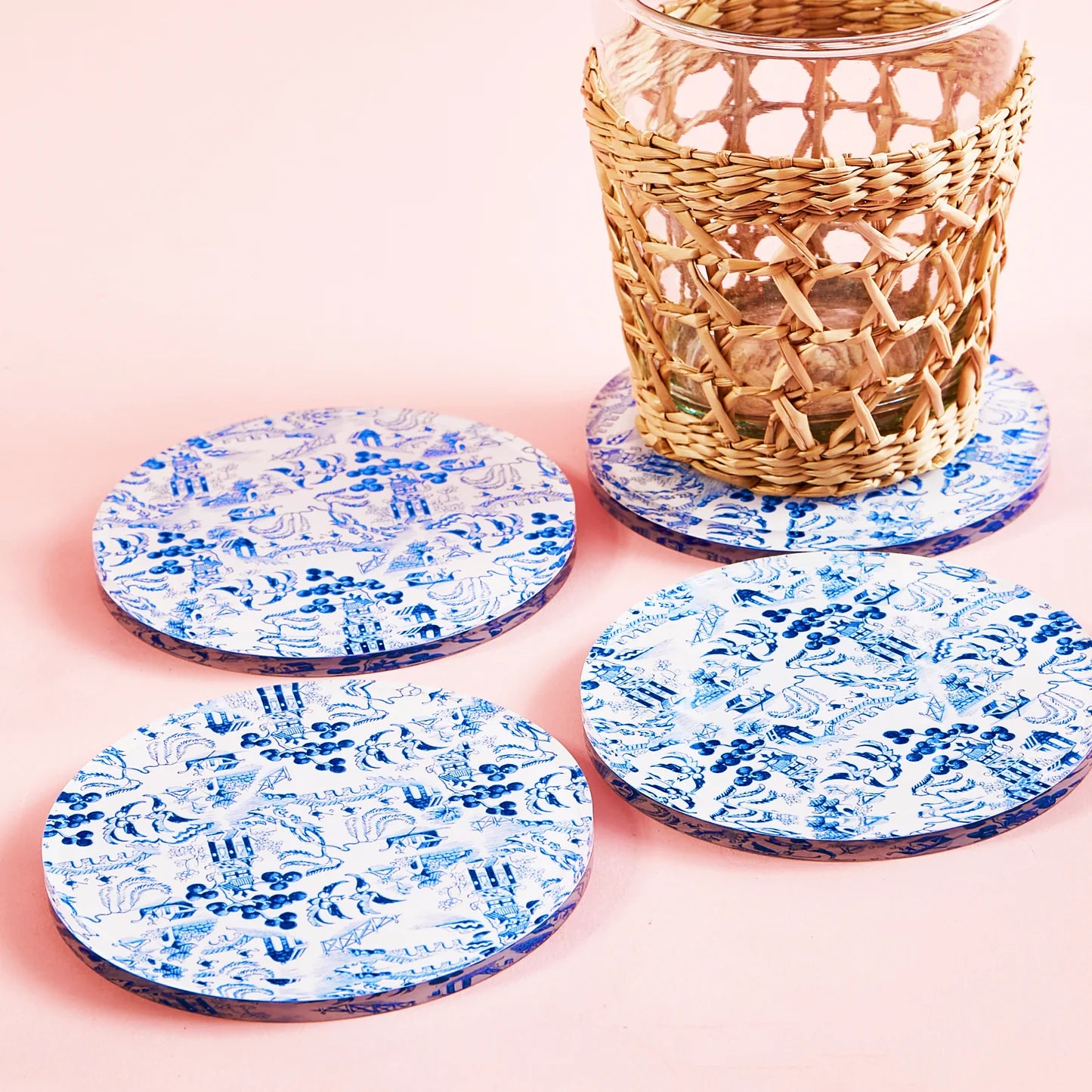 Chinoiserie Coasters - (Set of 2)