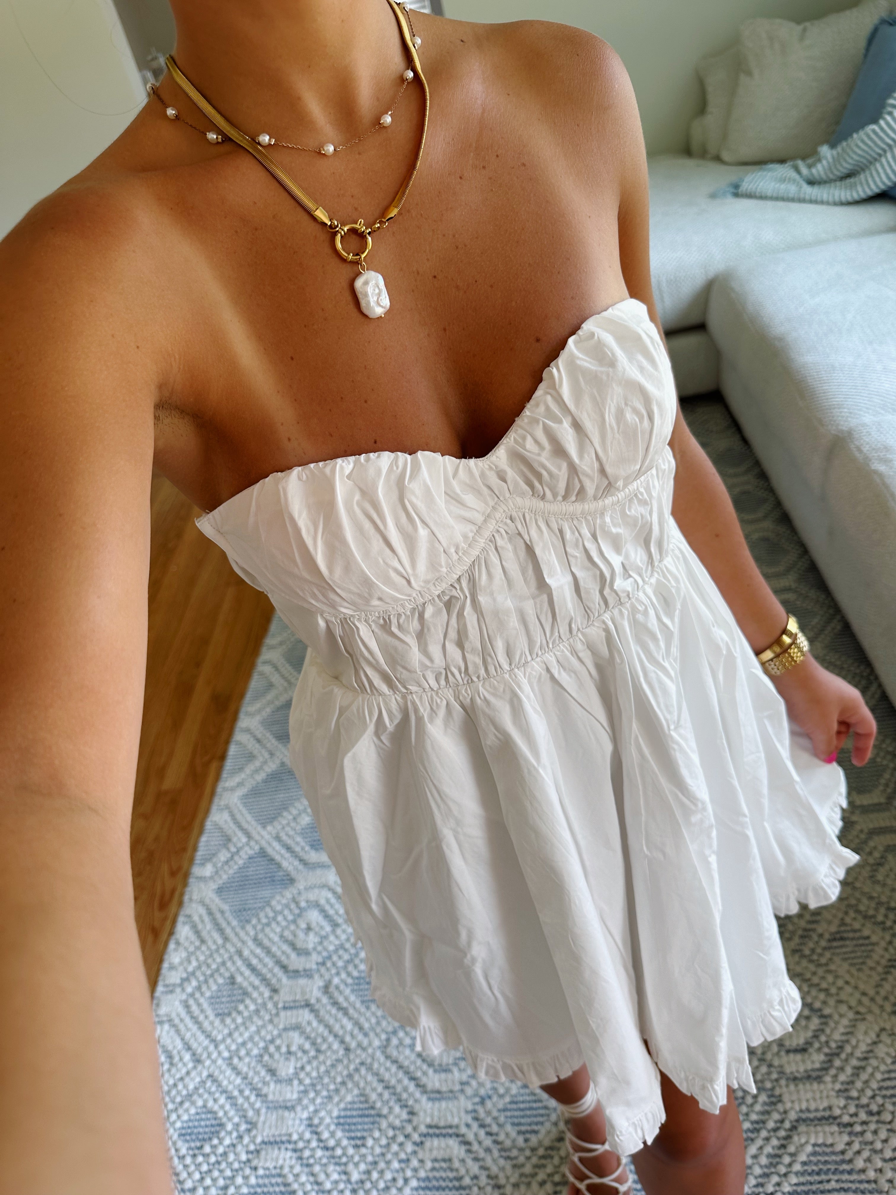 Take Me With You Dress - White
