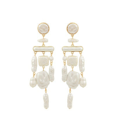Multi Shape Pearl Drop Earrings