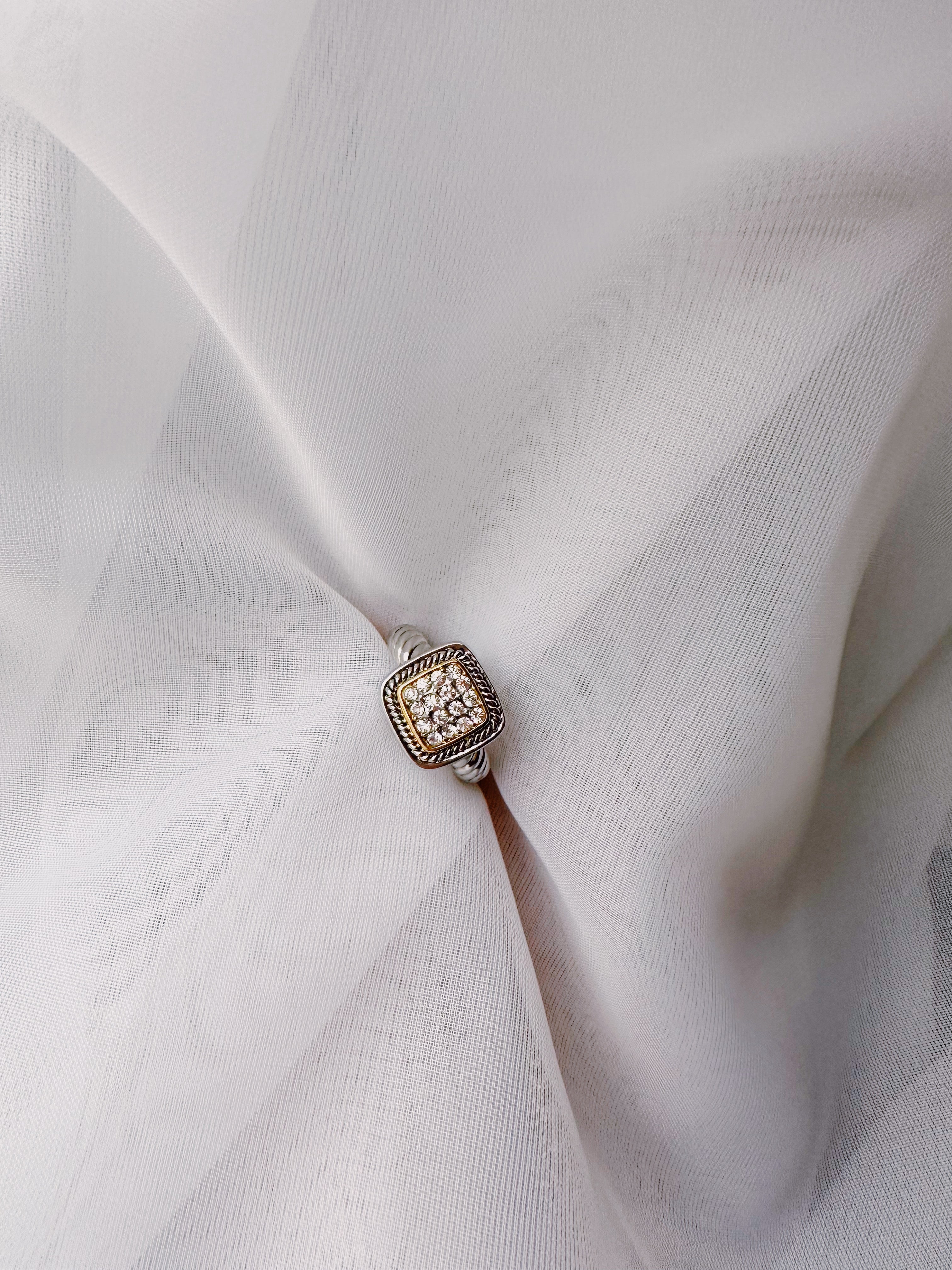 Square Pave Ring