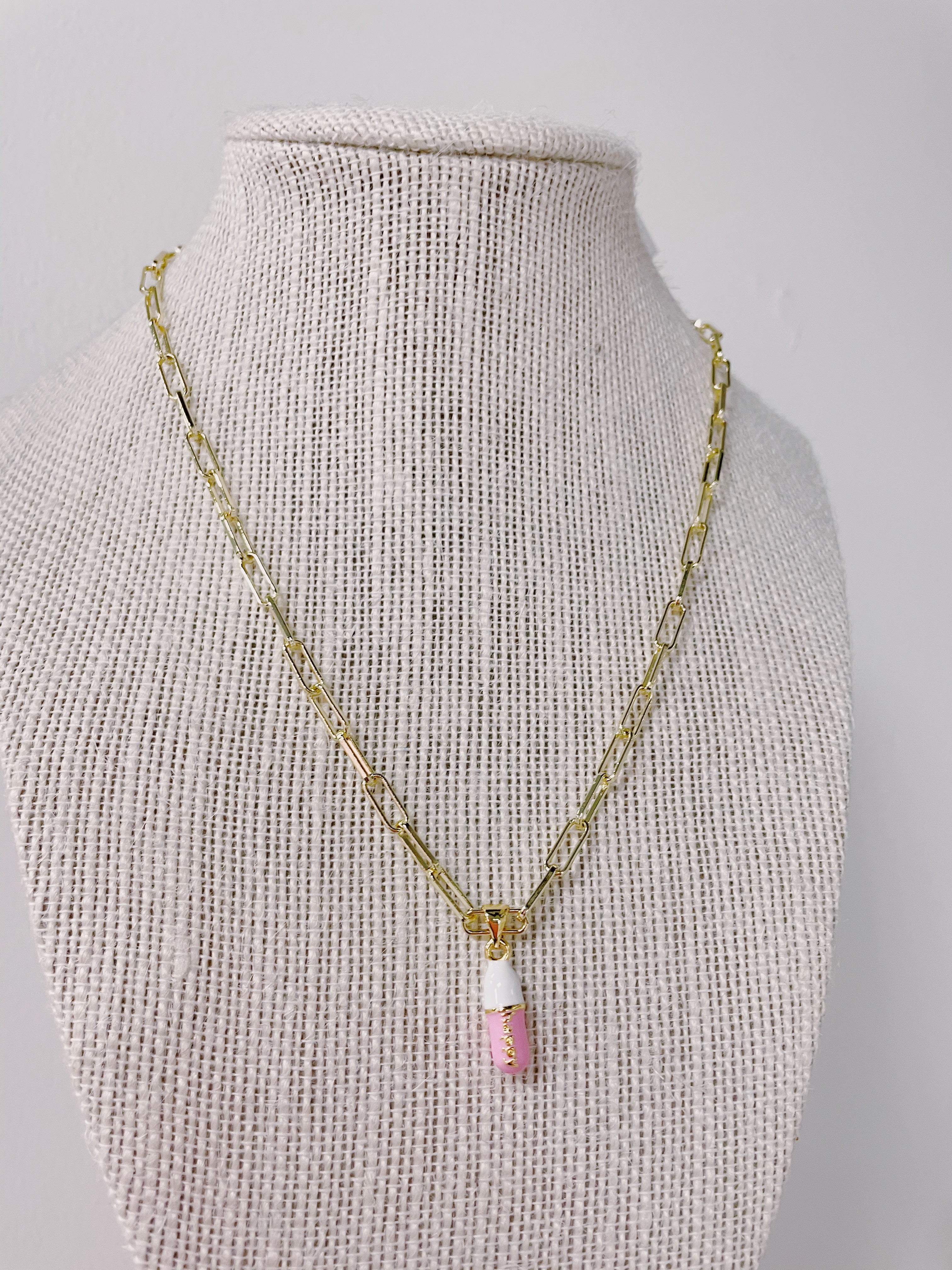 happy pill necklace