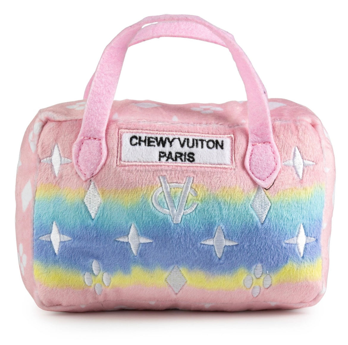 Chewy Vuiton Paris Pink Purse Dog Toy