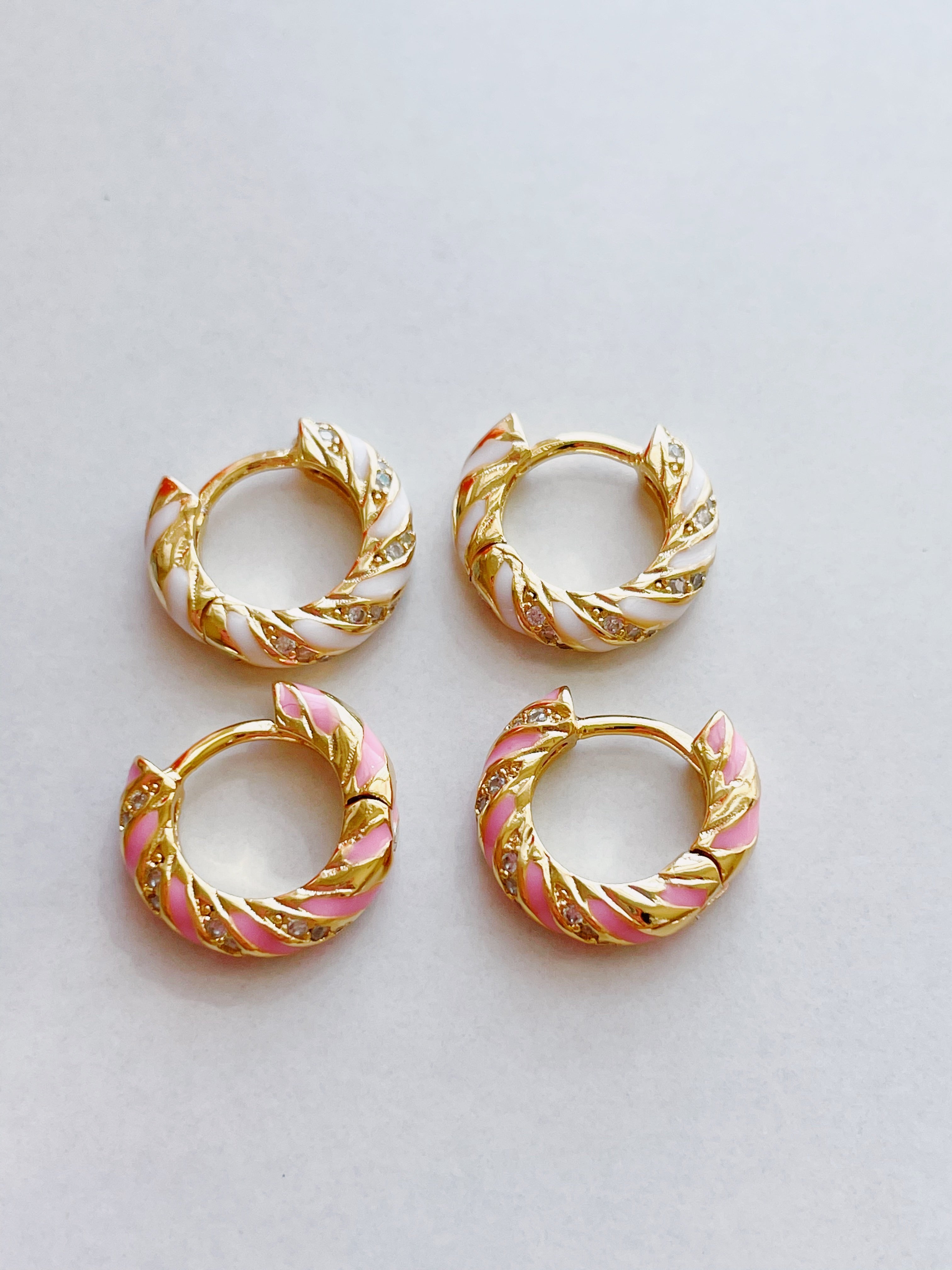 Colorful Twisted Hoops