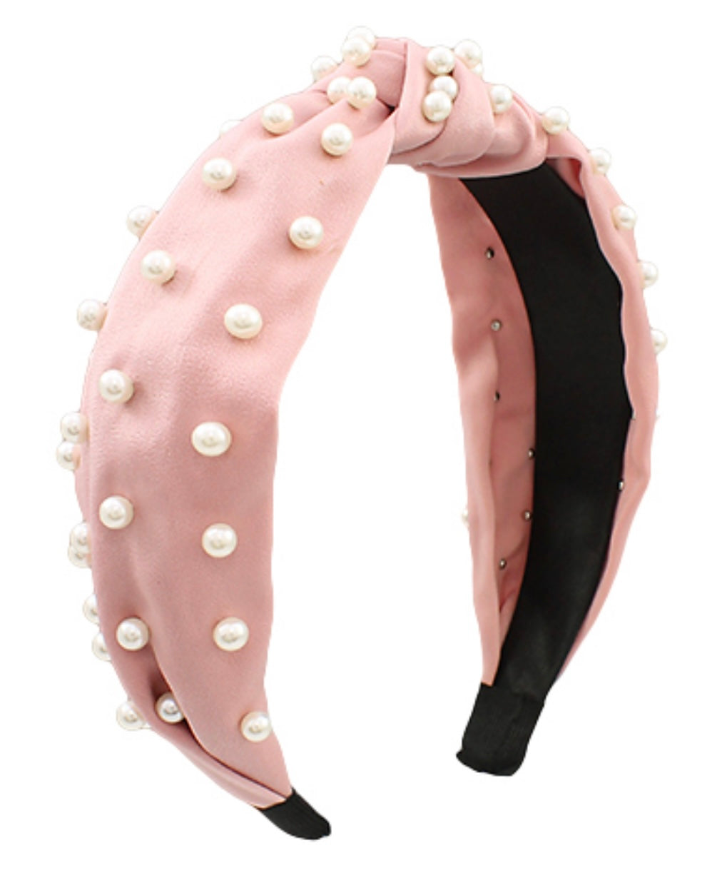 Pearl Studded Headband - Pink