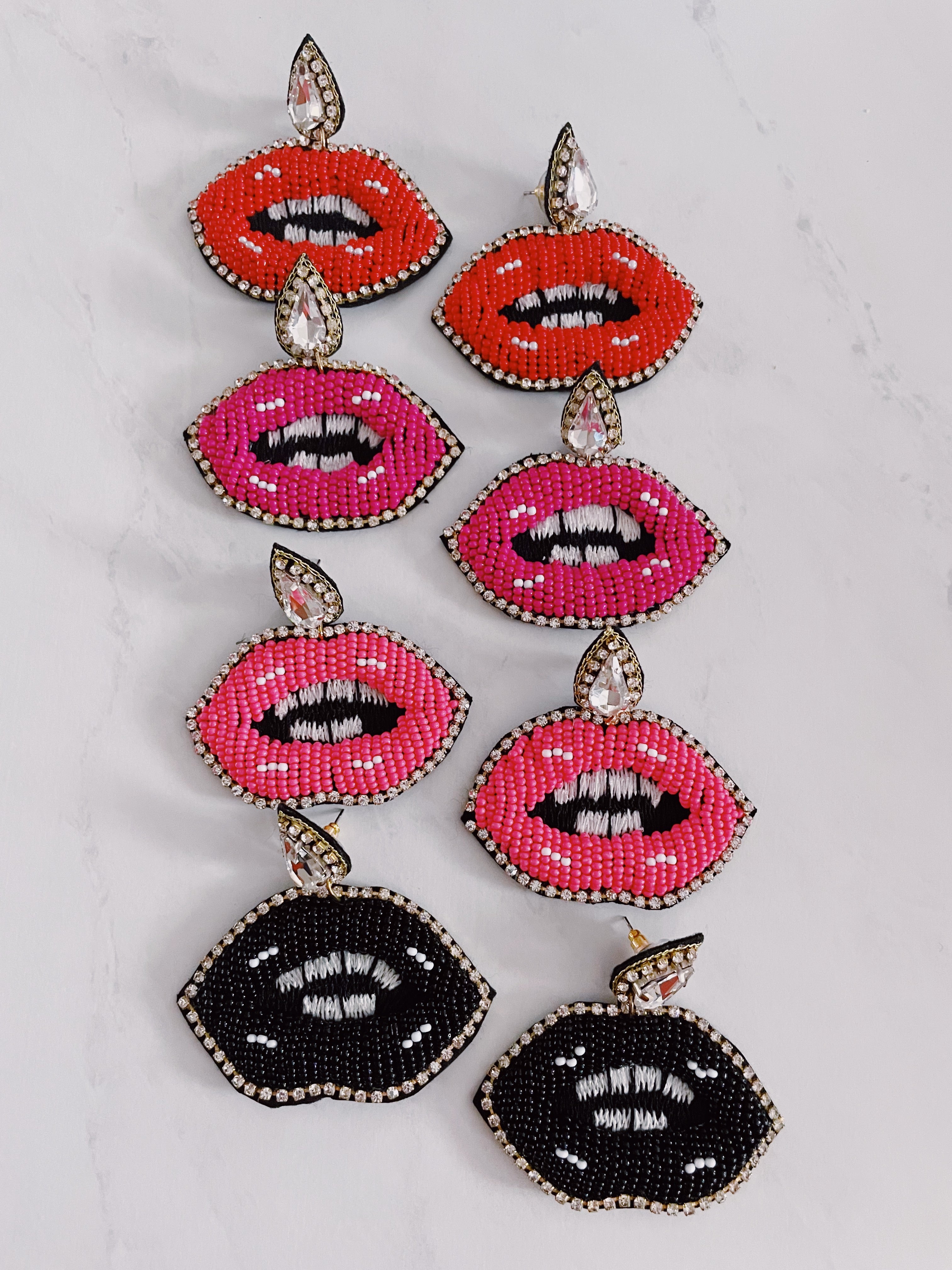 lip earrings