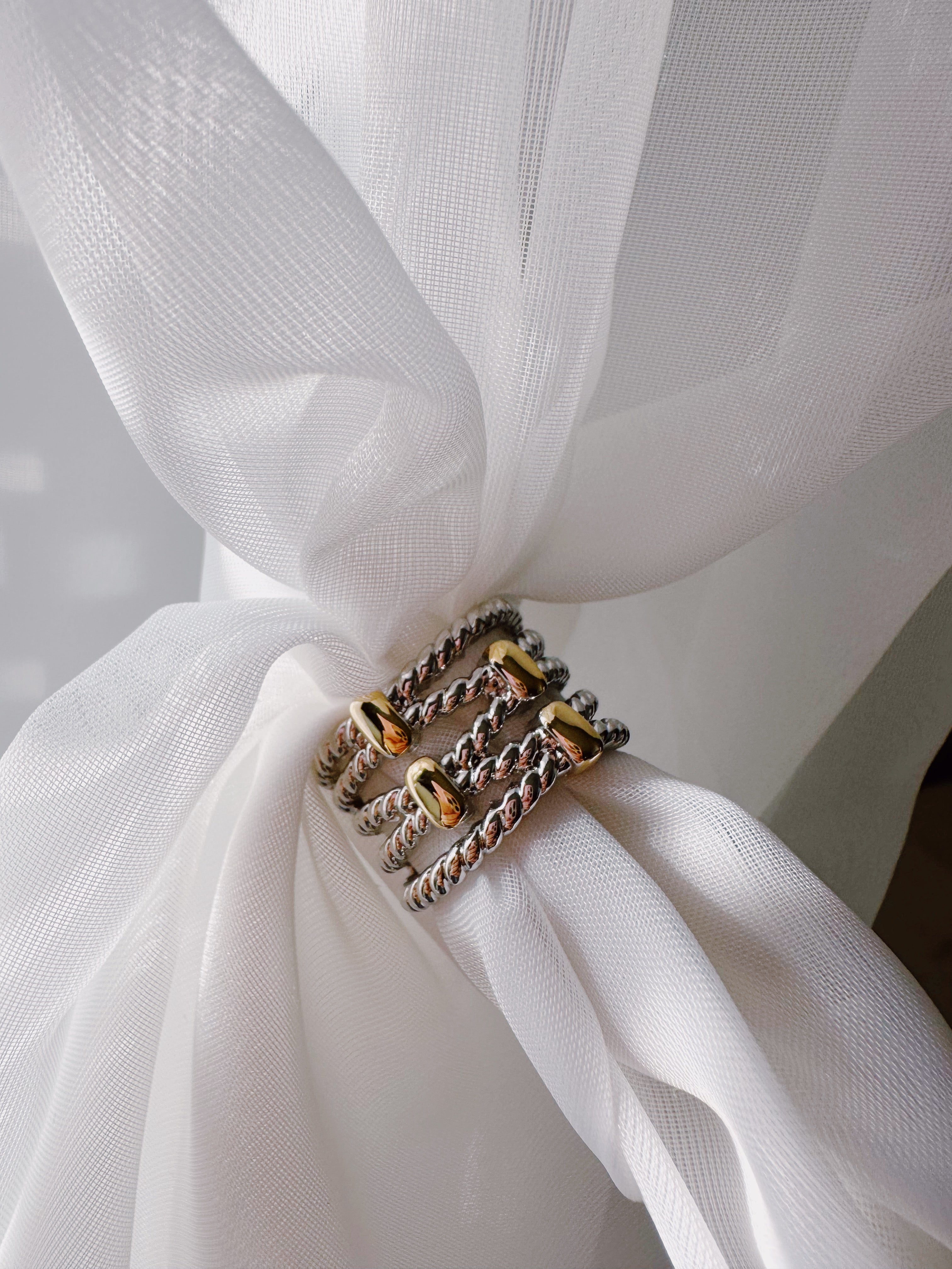Laya Cable Ring - Gold & Silver