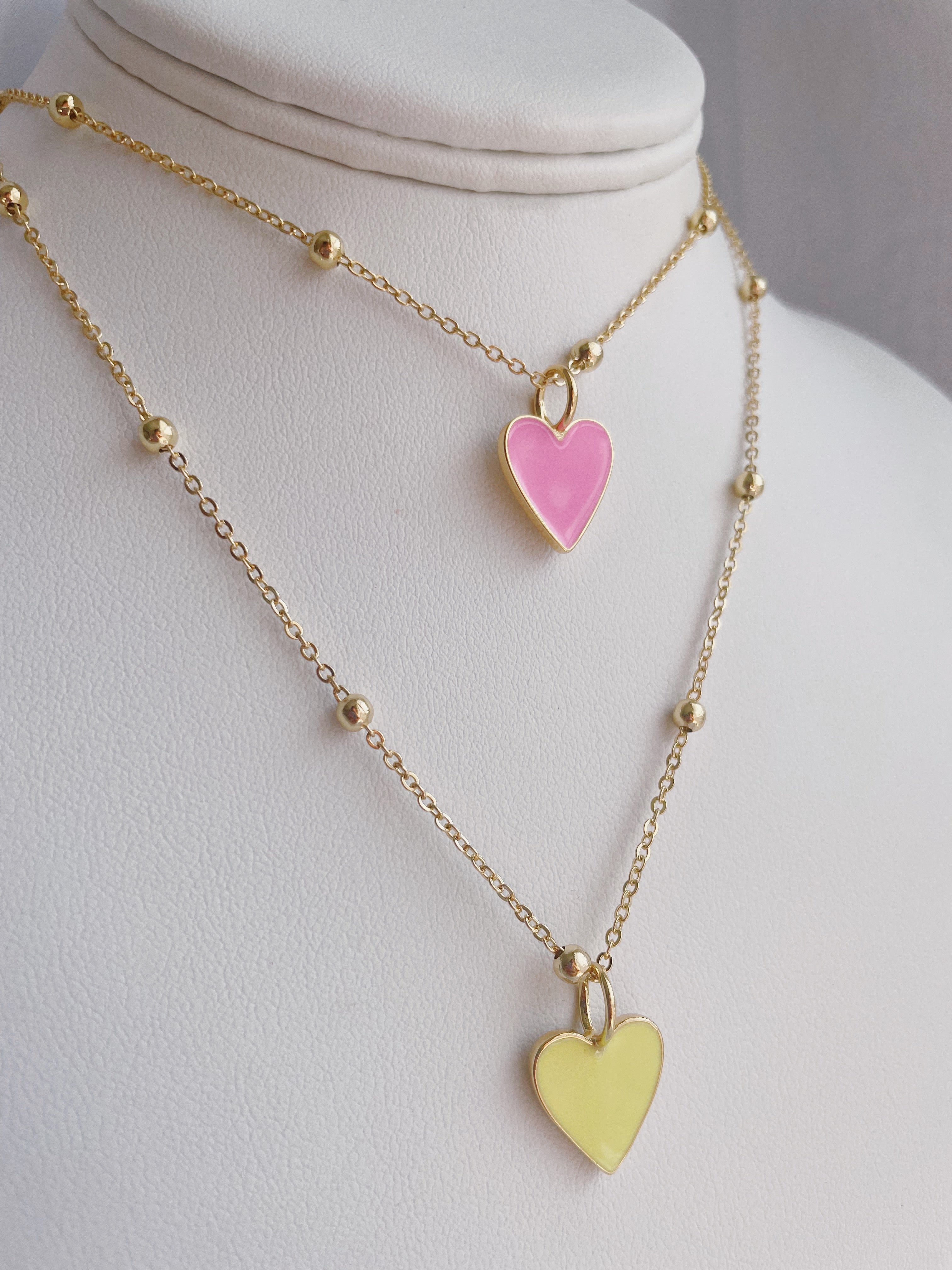 Bubble Chain Heart Necklace