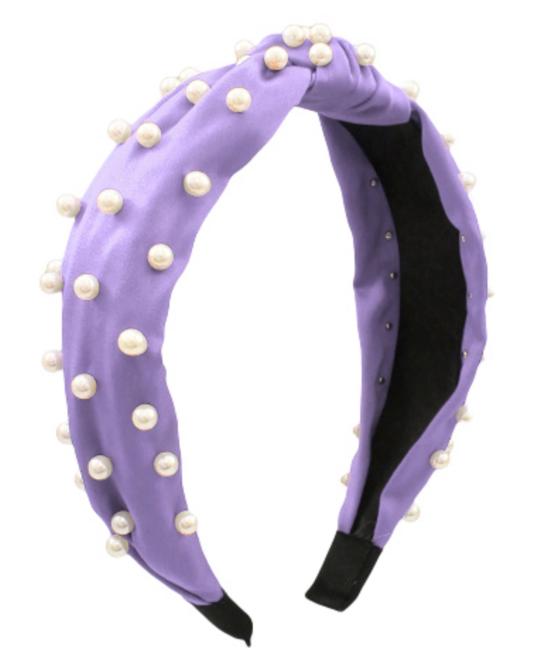 Pearl Studded Headband - Lavender
