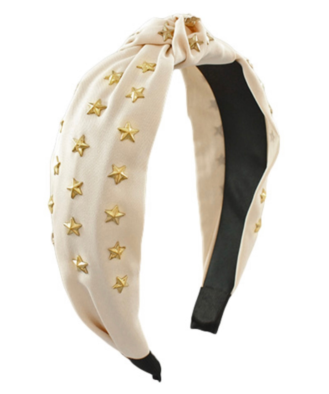 Star Studded Knotted Headband - Ivory