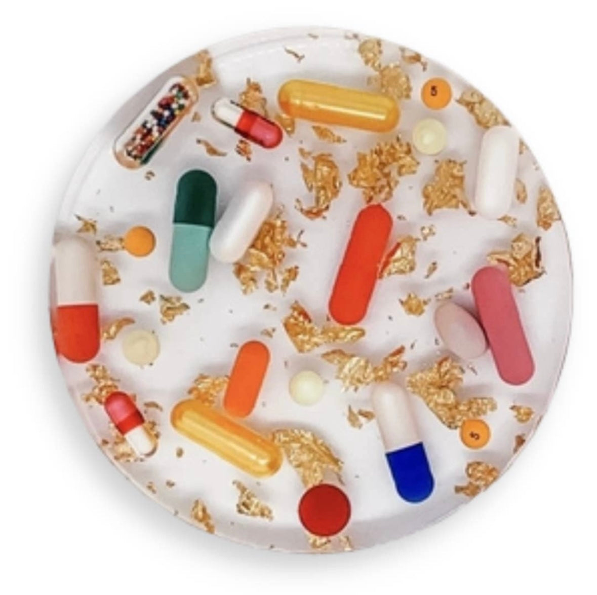 Pill + Gold Coasters - (Set of 2)