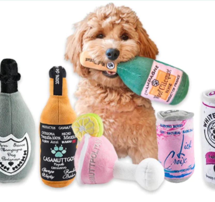 Woof Clicquot Champagne Bottle Dog Toy